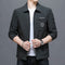 Chaqueta Casual de Solapa para Hombre Sin Arrugas