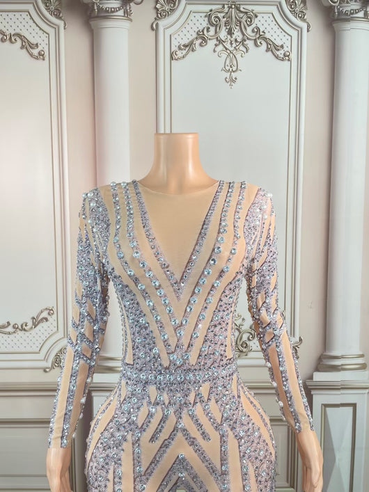 Body de Malla con Flecos y Cristales Brillantes - Image 10