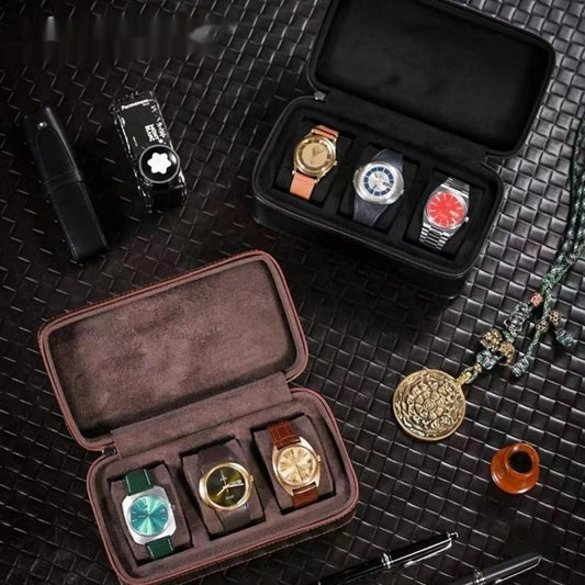 Caja Organizadora de Relojes en Terciopelo Portátil