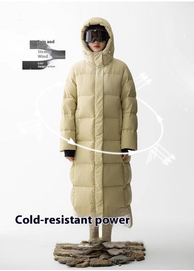 Abrigo Largo Acolchado Extra Largo para Mujer - Chaqueta Térmica Hasta la Rodilla - Image 12