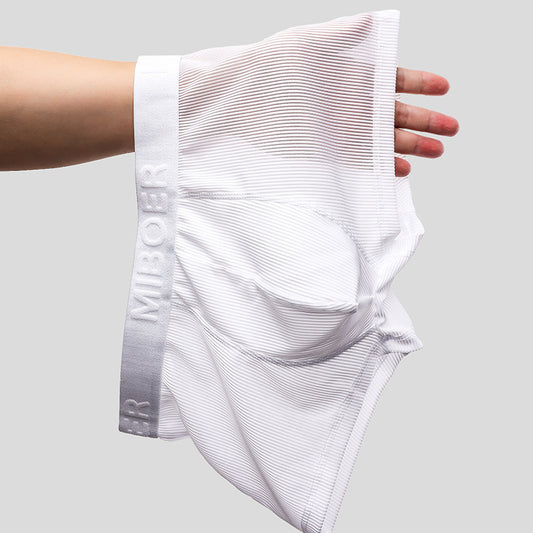 Bóxers de Seda Helada Transpirables de Secado Rápido - Comodidad Clásica para Hombre