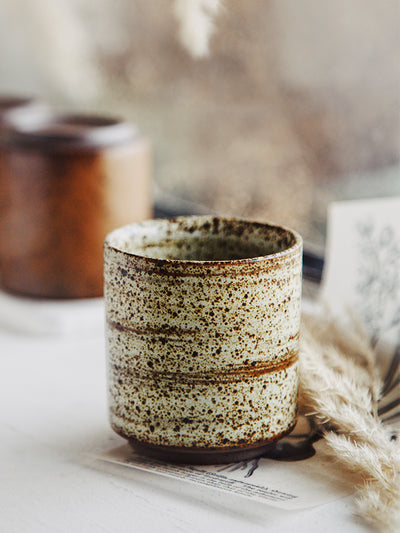 Taza de Té Retro en Cerámica Artesanal - Juego de Vajilla Vintage - Image 5