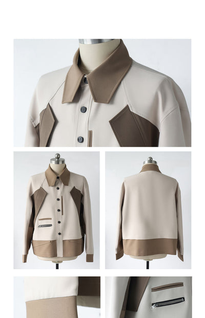 Chaqueta de Trabajo Holgada con Bloques de Color - Image 13