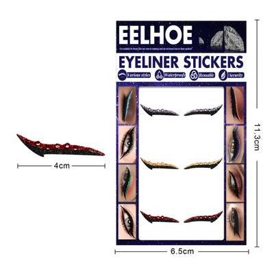 Delineador Adhesivo Diamantado Impermeable - Pegatinas de Eyeliner Gato Sexy para Maquillaje - Image 22