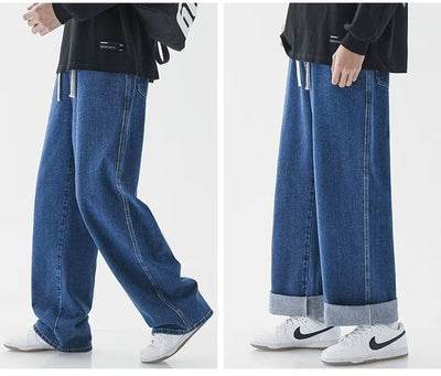 Pantalones Vaqueros Rectos Hombre Primavera Verano Talle Alto Pierna Ancha Urbano - Image 27
