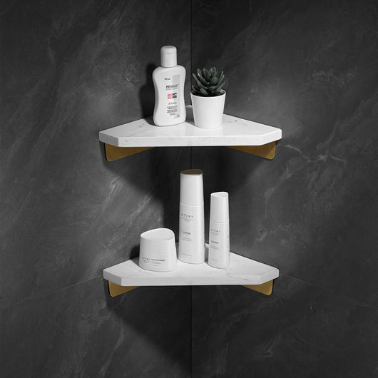 Repisa Triangular de Mármol Estilo Nórdico Minimalista para Baño - Image 23