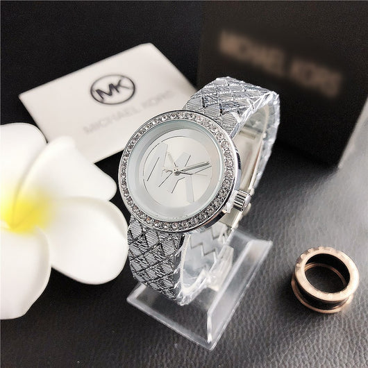 Reloj de Cuarzo Elegante con Diamantes y Correa de Acero Inoxidable para Mujer - Image 6
