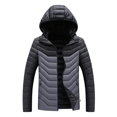 Chaqueta de Invierno Acolchada para Hombre - Corte Slim con Capucha - Image 3