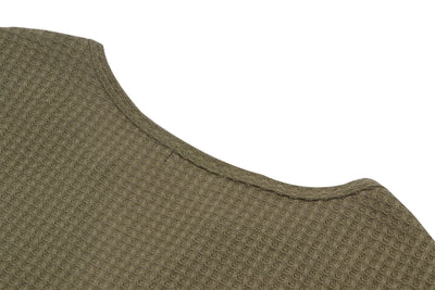 Blusa Holgada de Cuello V y Textura Waffle para Mujer - Image 15