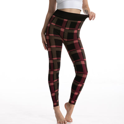 Leggings Jacquard de Cuadros Diosa de Cintura Alta para Mujer - Image 2