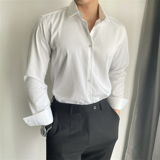Camisa Casual Slim Fit para Hombre - Primavera y Verano Estilo Coreano