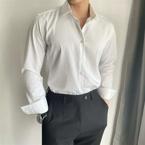 Camisa Casual Slim Fit para Hombre - Primavera y Verano Estilo Coreano