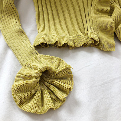 Suéter Acampanado Coreano Otoño Temprano con Detalle Lotus y Hebilla V - Image 4