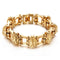 Pulsera Cadena de Bicicleta Titanio Dorado Buda para Hombre
