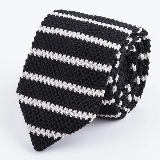 Corbata Retro Británica Coreana de Lana Tejida a Mano con Punta Afilada - Image 21