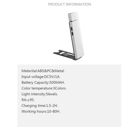 Lámpara de Escritorio Portátil con Clip Plegable - Image 9