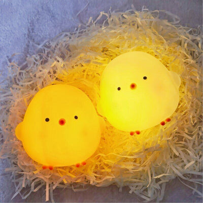 Lámpara Nocturna Infantil Pollo Adorable con Carga USB