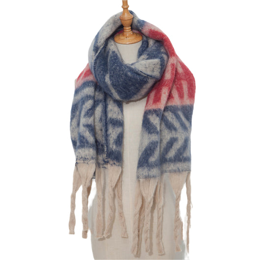 Pashmina de Otoño Invierno con Borlas - Tejido Grueso Europeo Estilo Moderno - Image 15