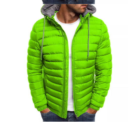 Chaqueta Acolchada de Algodón para Hombre Talla Grande con Capucha - Image 6