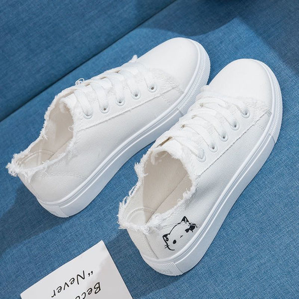 Zapatillas de Lona para Mujer Blancas Transpirables Casual Deportivas Primavera - Image 6