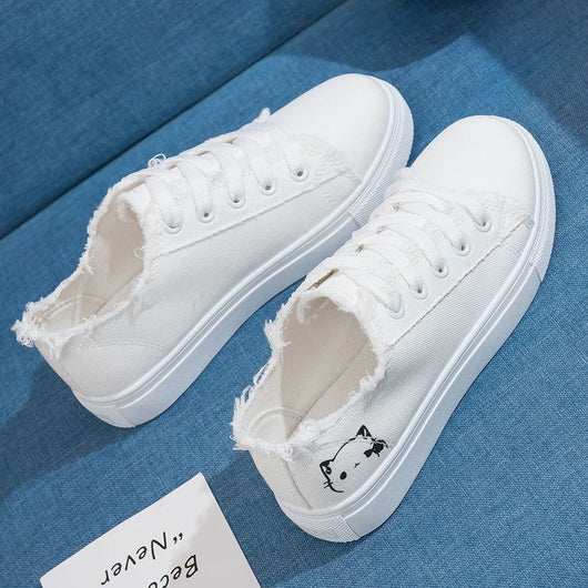 Zapatillas de Lona para Mujer Blancas Transpirables Casual Deportivas Primavera - Image 6