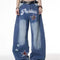 Jeans Anchos Retro Street Hot Girl XINGX con Estampado para Mujer