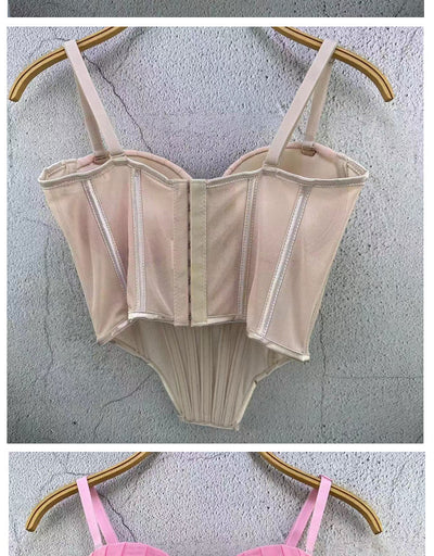 Corpiño de Encaje Mesh Estilo Francés - Diseño Trasero Plástico para Usar como Prenda - Image 21