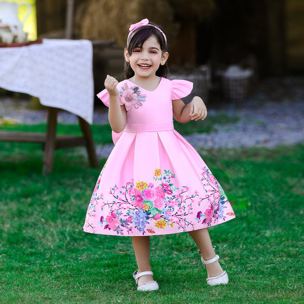 Vestido Princesa Estampado Forjado con Diadema - Image 3