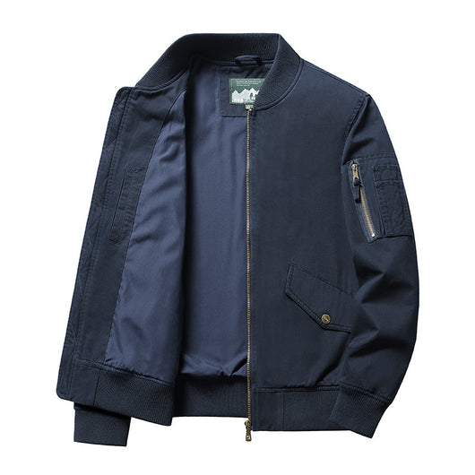 Chaqueta de Trabajo Cuello Mao Manga Corta para Hombre - Image 7
