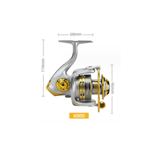 Carrete Giratorio CNC de Metal Completo para Caña de Pesca Marina - Image 12