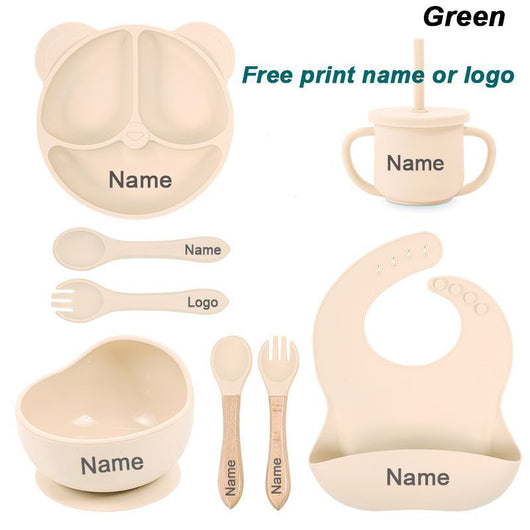 Plato de Succión Infantil con Cubiertos de Silicona Personalizado - Image 21