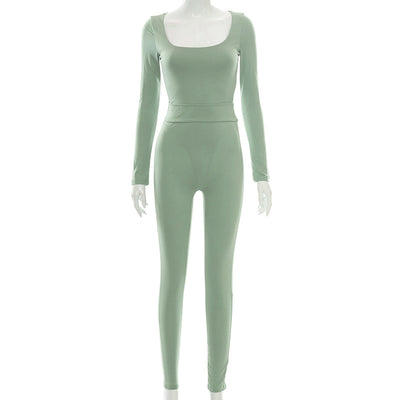 Jumpsuit Elegante de Manga Larga en Colores Sólidos - Image 7