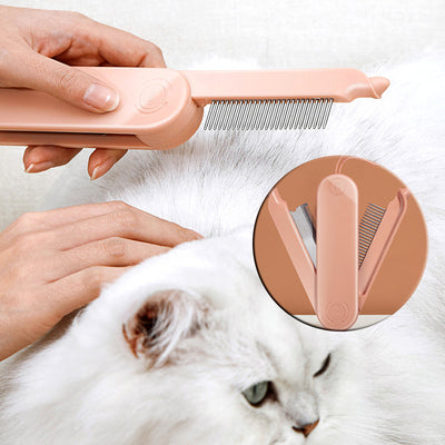 Peine Desmantador para Gatos y Perros con Dientes Densos y Masaje