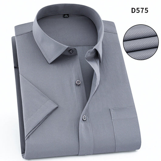 Camisa de Trabajo Manga Corta Hombre Color Sólido - Comodidad y Durabilidad - Image 27