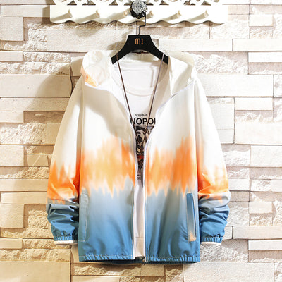 Abrigo Hoodie Degradado para Parejas con Protección Solar - Image 5