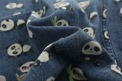 Chamarra Vaquera Estampada Panda Rojo para Hombre - Image 15