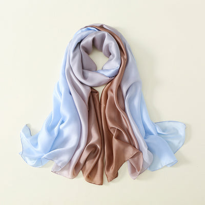 Pañuelo de Seda con Degradado de Colores para Mujer - Image 30