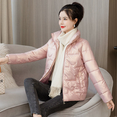 Chaqueta Acolchada para Mujer con Cuello Alto y Relleno de Plumón - Image 14