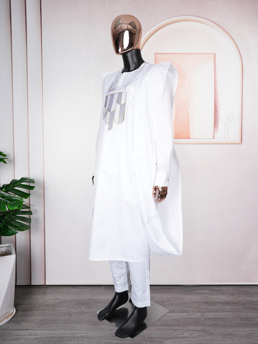 Conjunto de 3 Piezas Africano: Túnica, Pantalón y Accesorios Bordados - Image 16