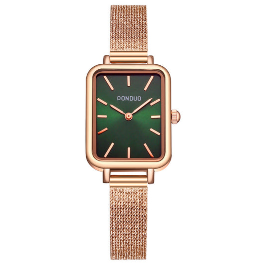 Reloj Cuadrado Verde Coreano Estilo Puntero para Mujer - Image 2