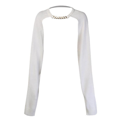 Blusa de Lana Tejida Manga Larga Color Sólido - Image 10
