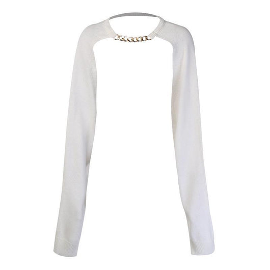 Blusa de Lana Tejida Manga Larga Color Sólido - Image 10