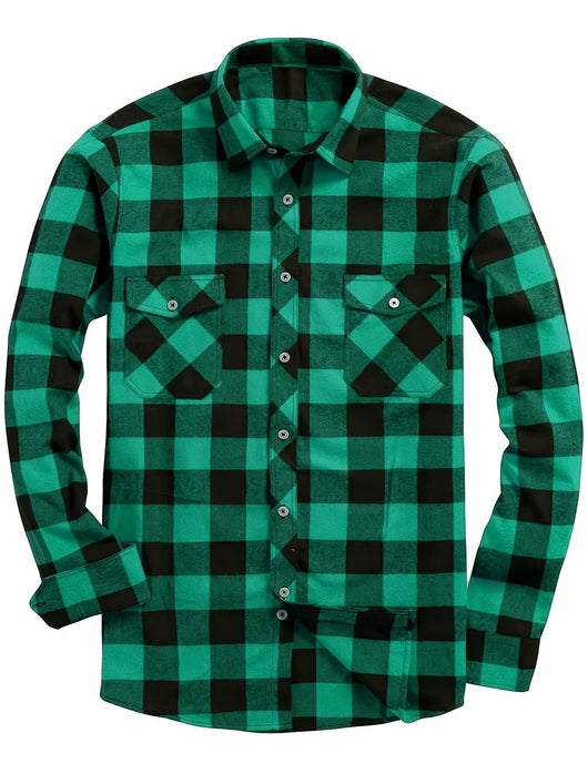 Camisa de Franela a Cuadros para Hombre - Uso Todo el Año - Image 13