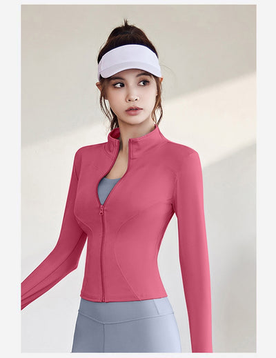 Chaqueta Deportiva Mujer Manga Larga Ajustada para Running, Fitness y Yoga - Image 48