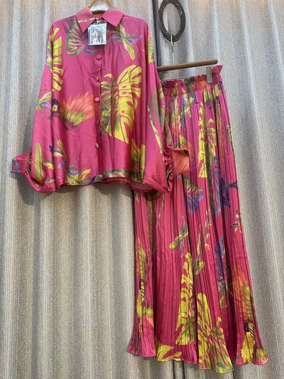 Conjunto de Dos Piezas: Blusa Estampada Personalizada + Pantalón Ancho de Cintura Alta - Image 54