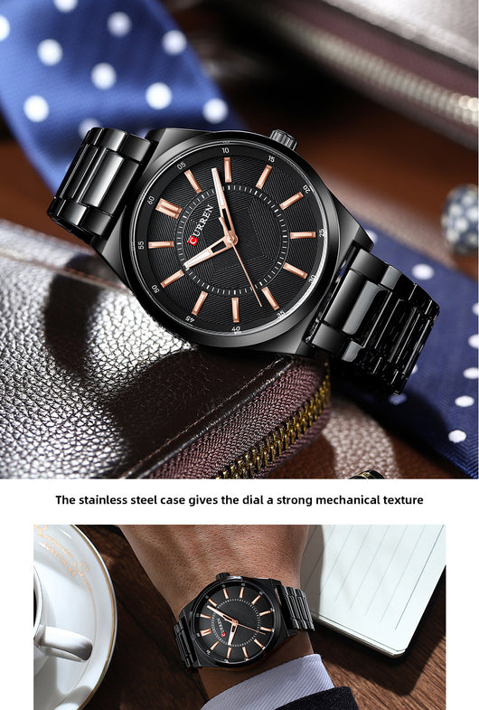 Reloj Empresarial Impermeable para Hombre con Cierre de Barra - Image 10