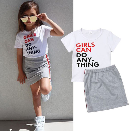 Playera Infantil a Rayas con Estampado Floral - Manga Corta