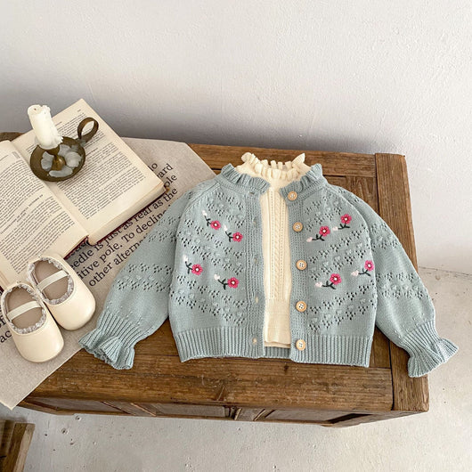 Cardigan Tejido Hueco Bordado Versátil - Image 15