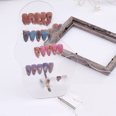 Tablero Exhibidor de Diseños de Uñas Estampadas con Rosas - Image 3