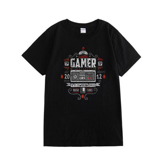 Camiseta de Algodón Puro para Gamer - Cuello Redondo Talla Grande - Image 2